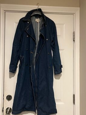 Universal Thread Dark Blue Denim Trench Coat